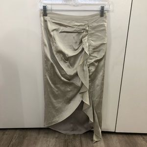 Generation love silk midi skirt